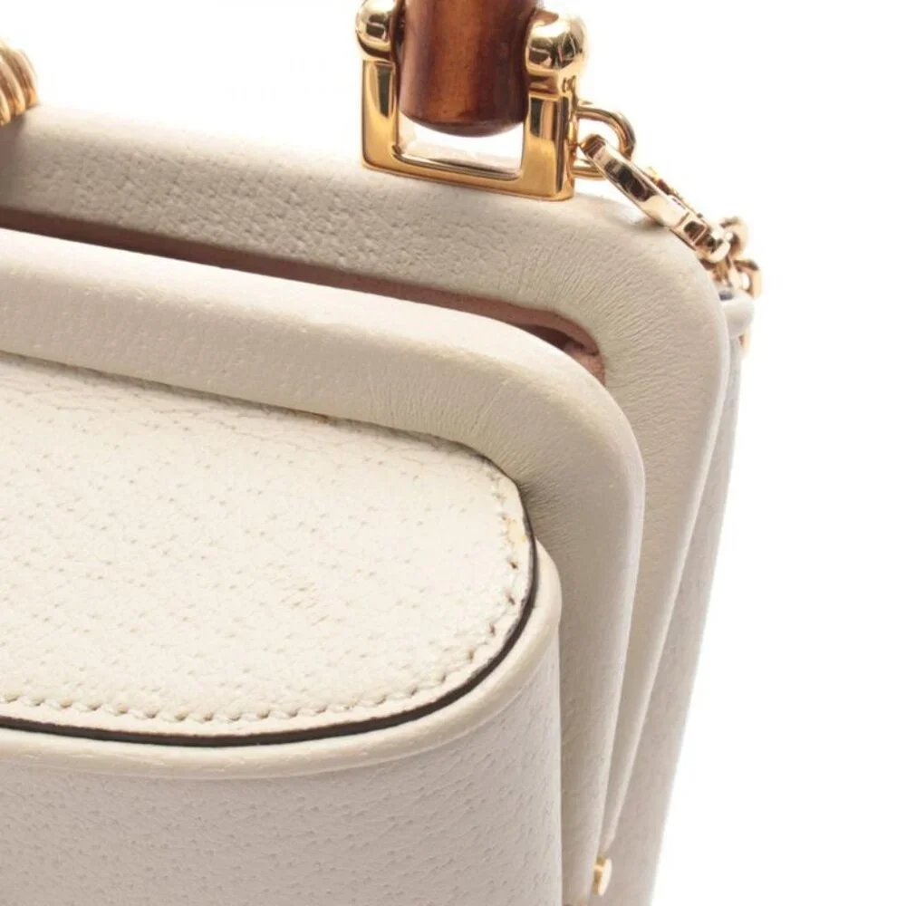 Gucci Handbag Bamboo Mini Bucket Light Beige Leather - Picture 5 of 7